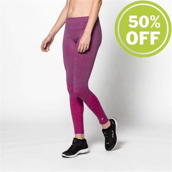 Fila Long Tight Seamless Training Women's Leggings - Purple,NZ 654-90357